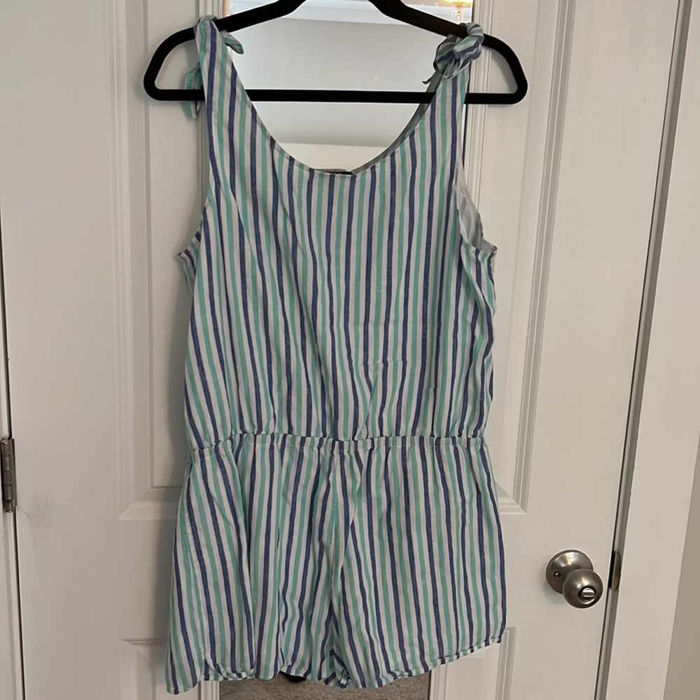 Button Front Stripe Romper - image 3